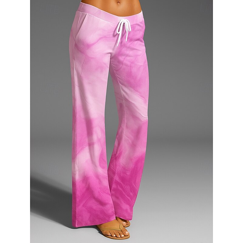 Women's Culottes Wide Leg Vacation Vintage Ethnic Style Full Length High Waist Graphic Abstract Wide Leg Quick Dry Breathability Soft Inelastic Outdoor Vacation Sport Black Pink Blue Summer Spring2