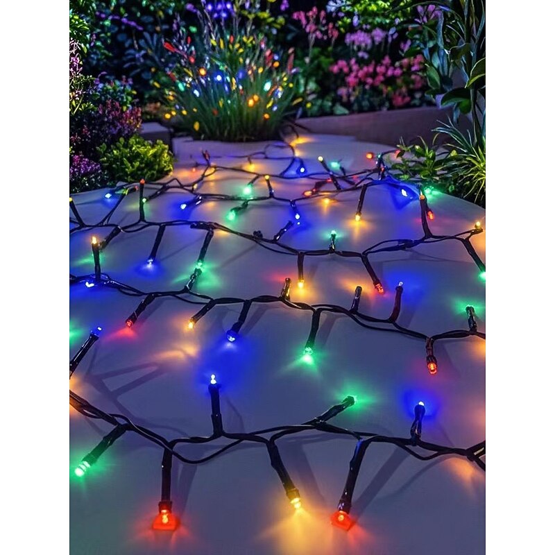 15m String Lights 800 LEDs EL 5mm 1Set Mounting Bracket 1PC Multi Color Creative String Lights Holiday Lights Outdoor Holiday Wedding 24 V3