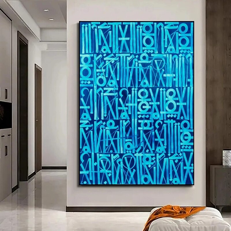 Oil painting Hand painted paintings Large Abstract Canvas Art Blue Minimalist Abstract pop art Painting Nordic Abstract street art Painting Living Room Abstract Painting Boho Abstract Wall Art2