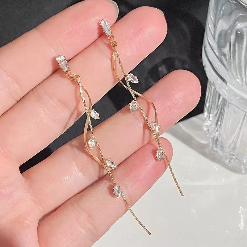 Women's Drop Earrings Tropical Joy Stylish Earrings Jewelry Silver / Gold For Party4