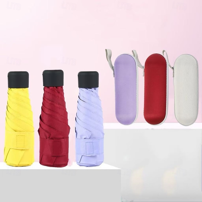 Compact Travel Umbrella, Windproof 5-Layer Frame, Quick-Dry Lightweight Folding Umbrella with Gift Box, Portable All-Weather Protection, Fits Bag and Purse