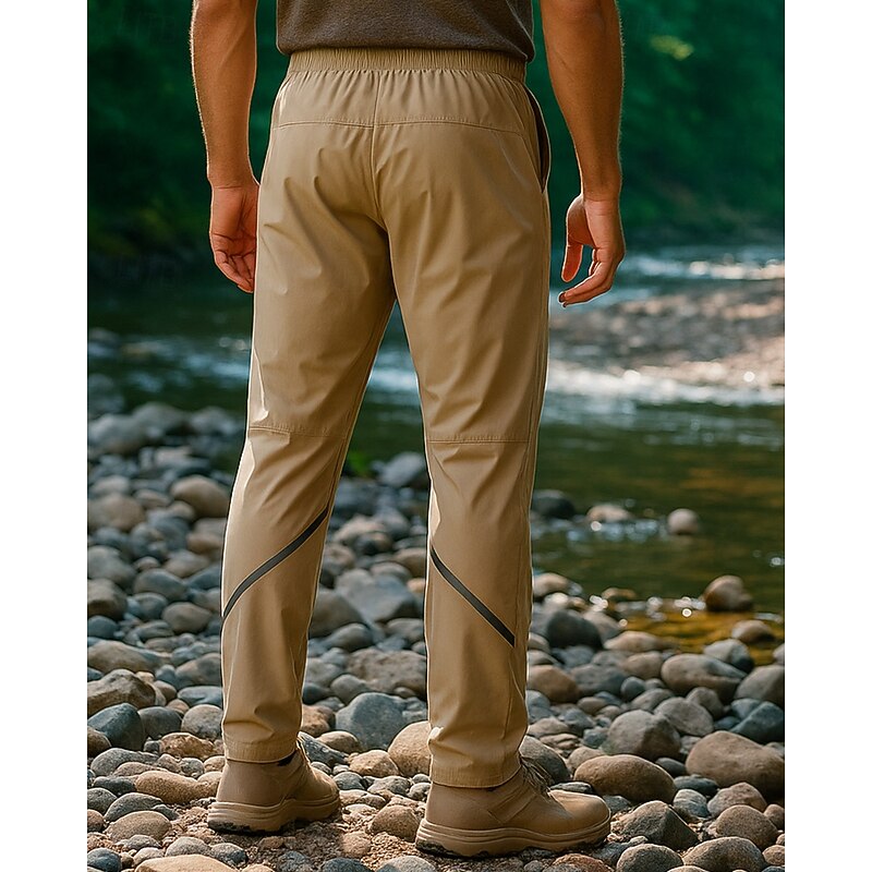 Men's Hiking Pants Trousers Hiking Trousers Outdoor Regular Fit Waterproof Windproof Quick Dry Lightweight Pants / Trousers Elastic Waist Dark Grey Black Camping / Hiking Golf Running M L XL XXL XXXL