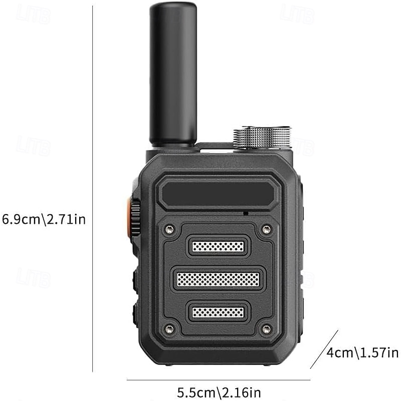 Walkie-Talkies Waterproof & Shock Resistant , Rechargeable Long Range, Mini Instant 2 Way Radios4