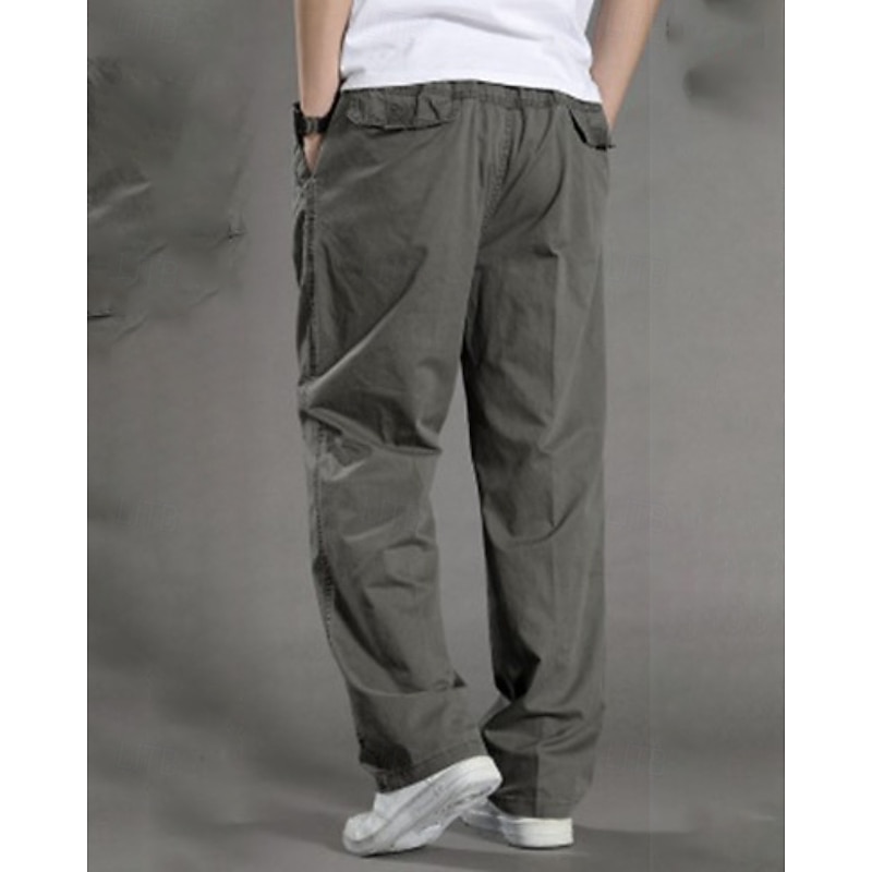 Men's Outdoor Pants Cargo Pants Hiking Pants Trousers Outdoor Regular Fit Lightweight Breathable Bottoms Elastic Waist Light Yellow Dark Grey Cotton Camping / Hiking / Caving Running M L XL XXL XXXL4