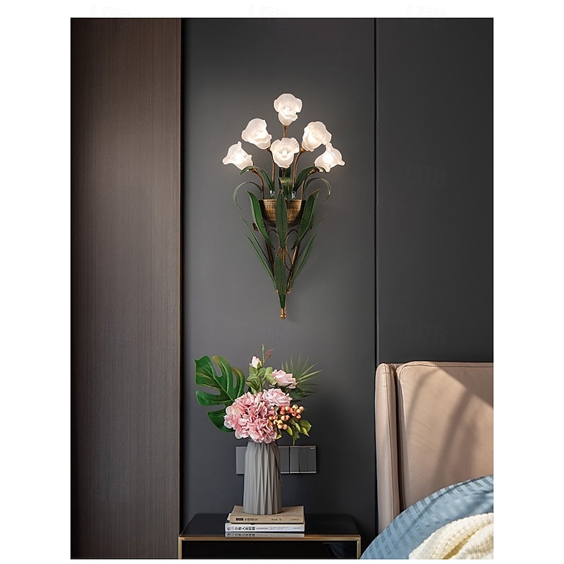 LED Wall Lamps Glass Metal  Warm White Light Wall Sconces Modern Contemporary Style Living Room Bedroom Dining Room Metal Wall Light