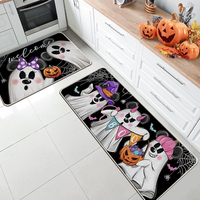 Halloween Area Rug Kitchen Mat Non-Slip Oil Proof Floor Mat Livingroom Rug Indoor Outdoor Mat Bedroom Decor Bathroom Mat Entrance Rug Door Mat