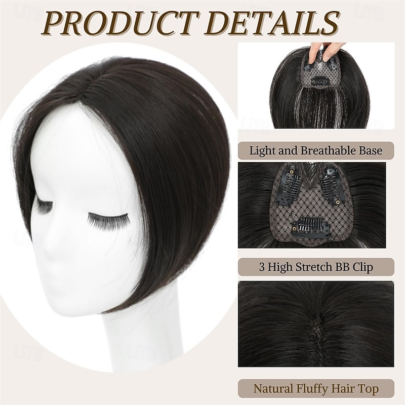 Hair Toppers for Women with Thinning Hair Extensions 360 3D Toppers Hair Pieces for Women 360Cover Clip Ins Fake Bangs Hair Pieces Perfect Solution for Stylish Upgrade2