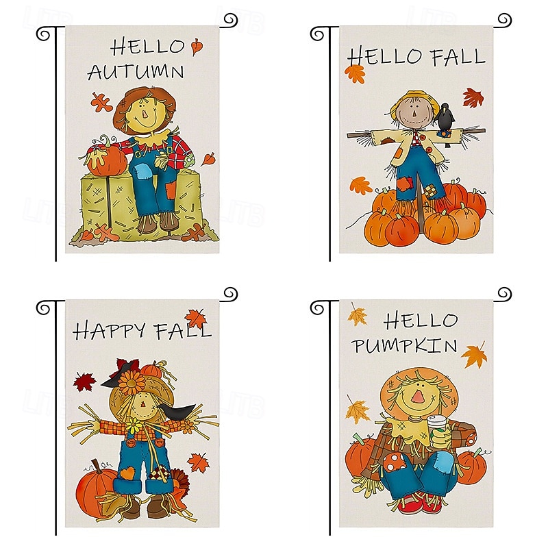 Halloween Fall Garden Flag, Double-Sided Seasonal Yard Decoration, Durable Weather-Resistant Outdoor Banner for Lawn, Patio, and Garden Décor