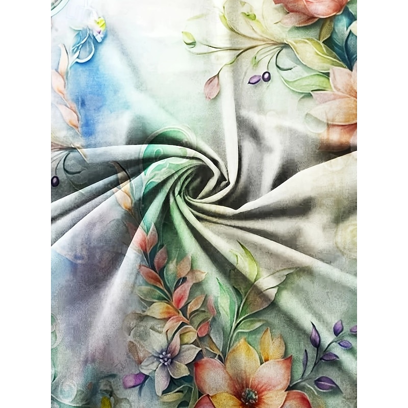 Women's Mini Dress Sundress Vacation Party Casual Daily Sports Holiday Floral Graphic Sleeveless V Neck Yellow Light Green Sky Blue Summer Spring4