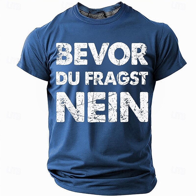 Mens Short Sleeve Graphic Tee "Before You Ask No" Funny Lifestyle Quote3