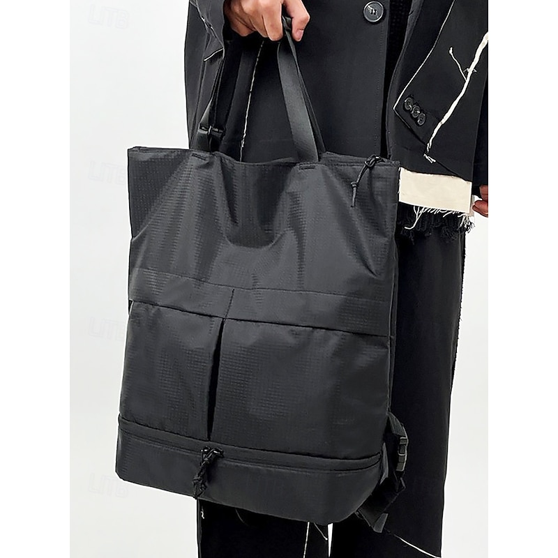 Men's Waterproof Laptop Backpack with Adjustable Shoulder Strap - Fashionable Black Blue Army Green Multi-Compartment Weekender Travel Bag for School, Work, Travel and Daily Use3