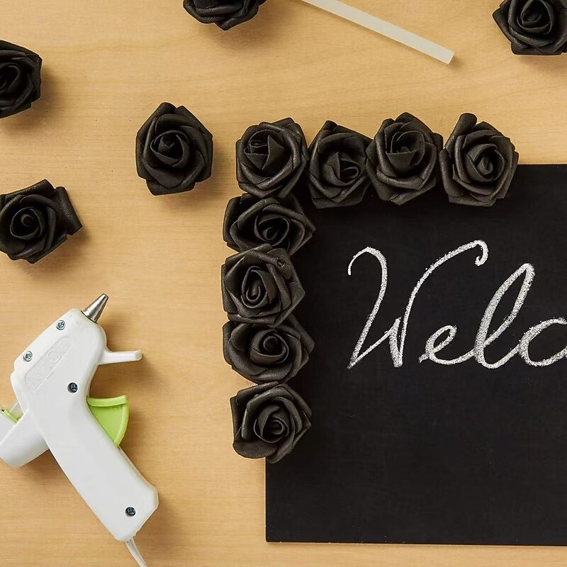 50PCS Artificial Flowers for Halloween Decorations, Multicolor Faux Flowers for DIY Crafts, Bouquets, and Black Theme Party Decor3