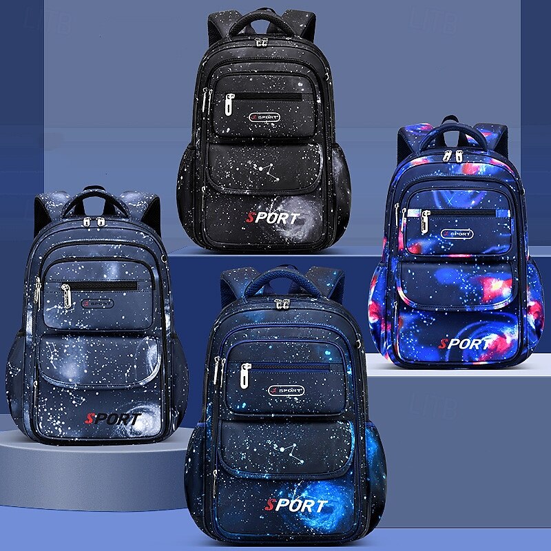 Boys' Fashionable Hundred Schoolbag Large Capacity Waterproof Abrasion Resistant Suitable for Grades 1 to 6