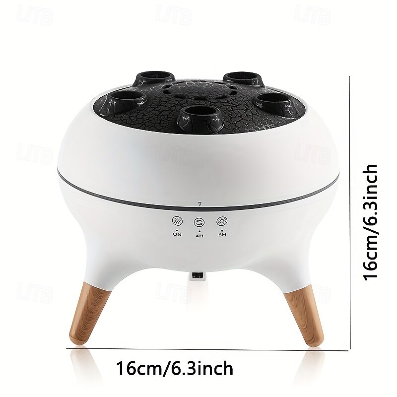 3D Dynamic Jellyfish Cloud Mushroom Dance Spray Aromatherapy Machine Desktop Flame Humidifier Household Heavy Fog Colorful Light Remote Control Equipped With Five Motors For Gift Giving Family Office3