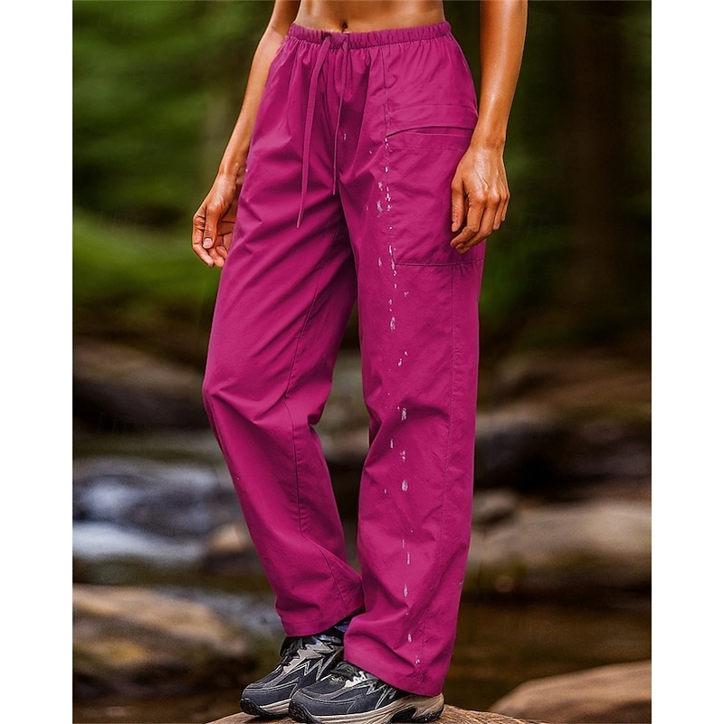 Women's Hiking Pants Trousers Hiking Trousers Hiking Rain Pants Outdoor Regular Fit Waterproof Quick Dry Lightweight Breathable Pants / Trousers Drawstring Pocket Elastic Waist Black Blue Camping4