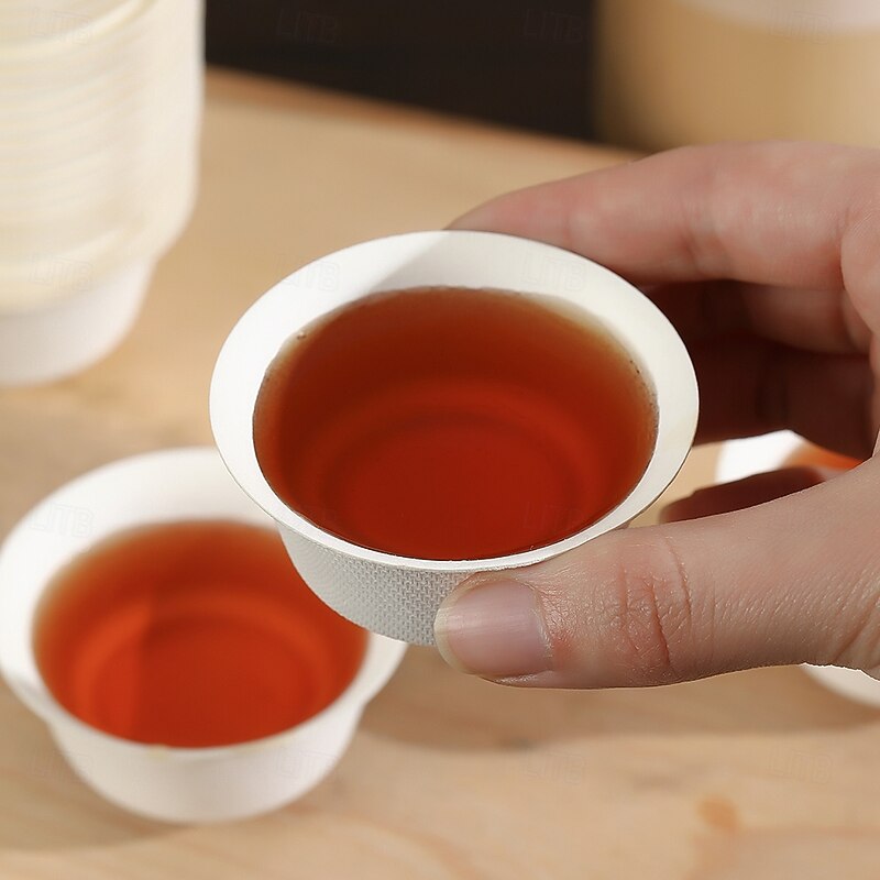 45ml Kung Fu Tea Cups, Premium Disposable Paper Cups, Heat-Resistant From 0 To 100 Degrees Celsius, Environmentally Friendly And Recyclable,25pcs/50pcs2