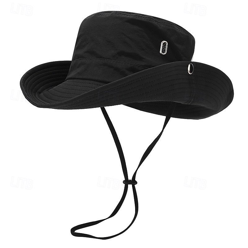 Sun Hat Bucket Hat Boonie hat Sunscreen UV Protection Summer Spring Drawstring Wide Brim Unisex Fishing Activity
