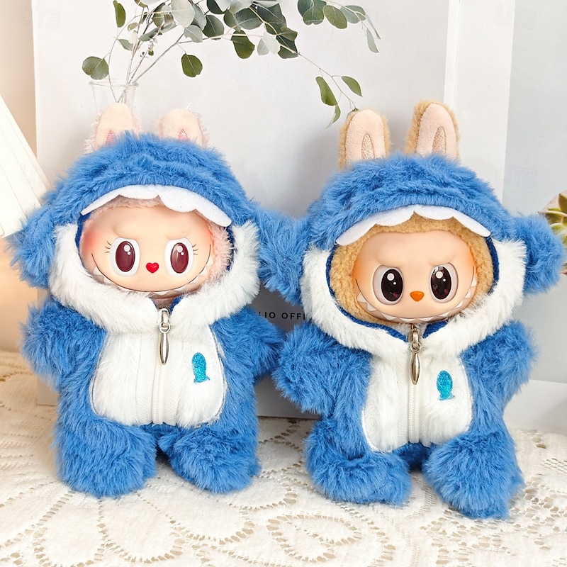 17cm Doll Clothes Outfits for Clothes Set Dolls Keychain Accessories Faking Animal Style Outfit Jumpsuit2