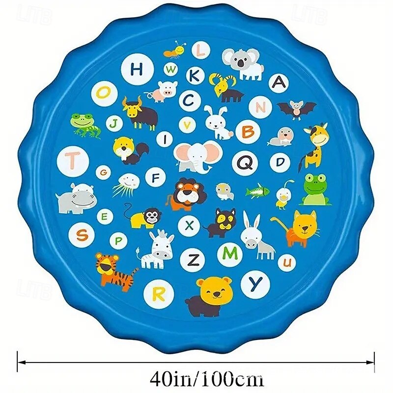 Pet Water Spray Pad Pvc Square Water Spray Pad Cross-Border Outdoor Water Play Square Pet Water Spray Pad Water Play Pad4