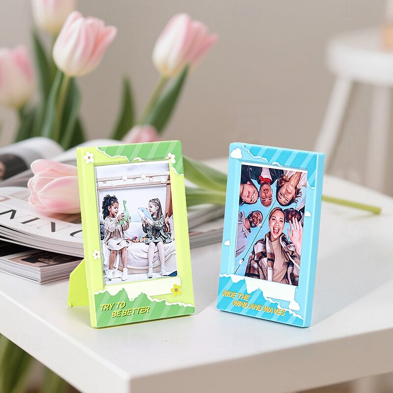 5PCS Mini Polaroid Photo Frames, Simple INS Style Hollow Frame Set for Tabletop Display, Living Room, Bedroom, Study Decor