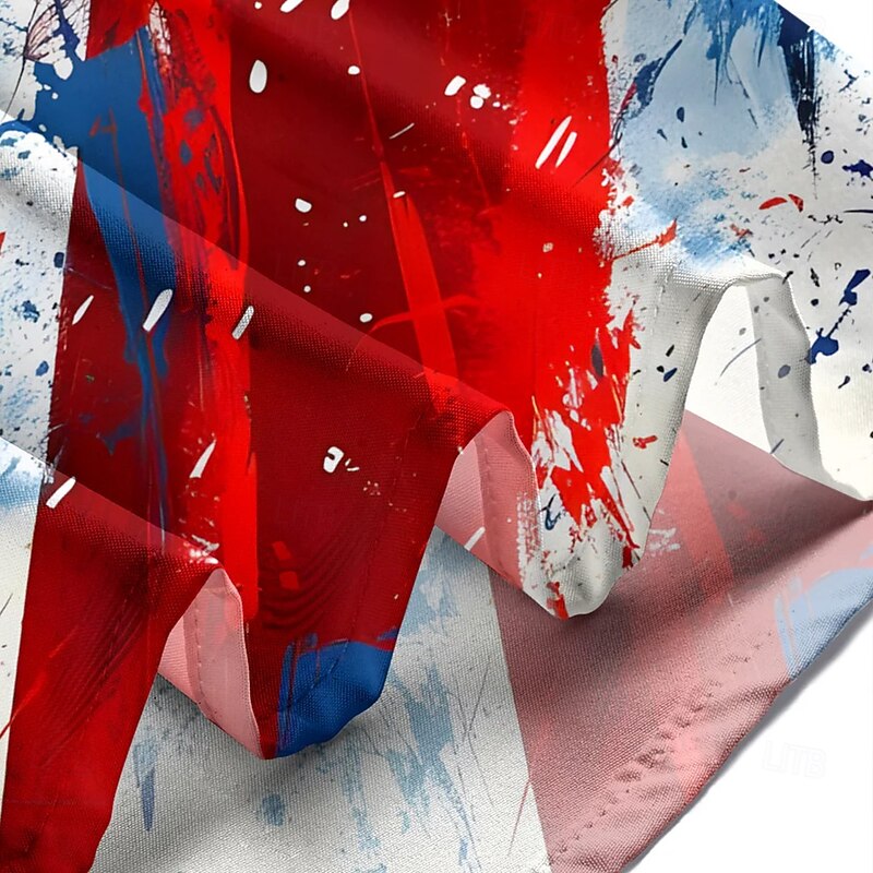 Independence Day Men's American US Flag Patriotic Fourth of July Shirt Summer Shirt Button Up Shirt Short Sleeve Fashion Casual Holiday Summer Spring Turndown 3D Print Collared Shirts Front One Pocket3