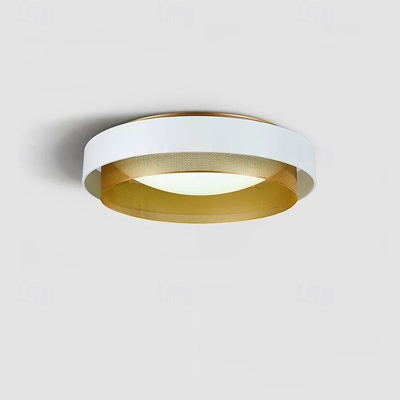 Round Metal Ceiling Light Home LED Flush Mount Ceiling Light With Acrylic Cover Modern Bedroom Ceiling Light Fixture Nordic Living Dining Table Close To Ceiling Lights4