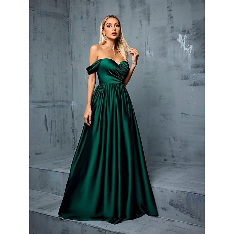 A-Line Quinceanera Dresses Elegant Dress Formal Wedding Floor Length Sleeveless Strapless Satin Backless with Pleats4