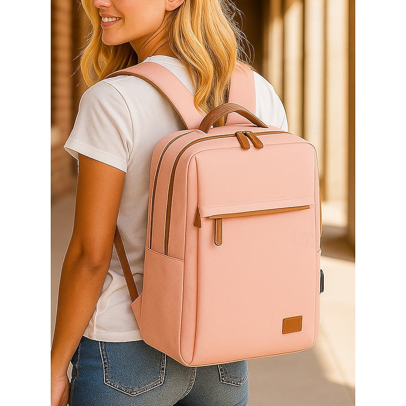 Waterproof USB Charging Laptop Backpack, Wear-Resistant Business Travel School Bag with Multi-Compartment Design for College, Work and Daily Us