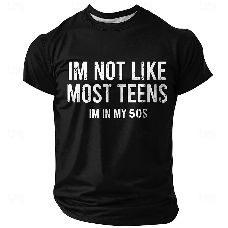 Men's Funny Slang T Shirt Short Sleeve T shirt 3D Print Crew Neck Shirt Fashion Daily Basic Street Casual Daily Black Blue Summer Spring Clothing Apparel S M L XL XXL XXXL2