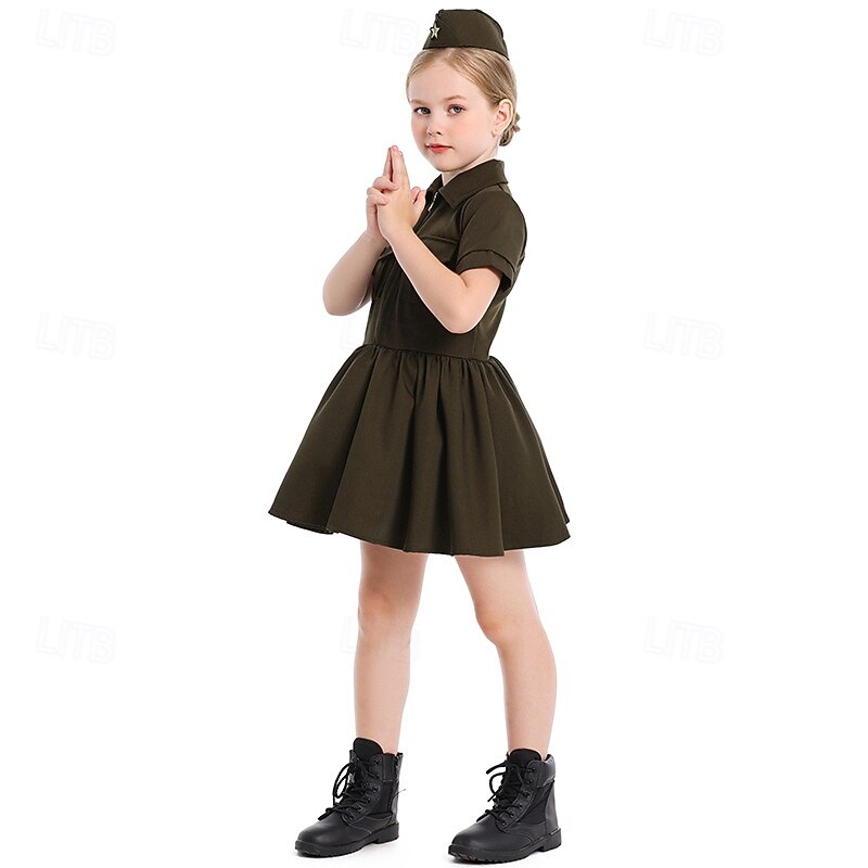 Police Policeman Halloween Dress Outfits Costume STEM Day Career Role Play Cosplay Kid's Girls' Halloween Carnival World Book Day Performance Educational Dress Up School Event Dress Up Easy Halloween3