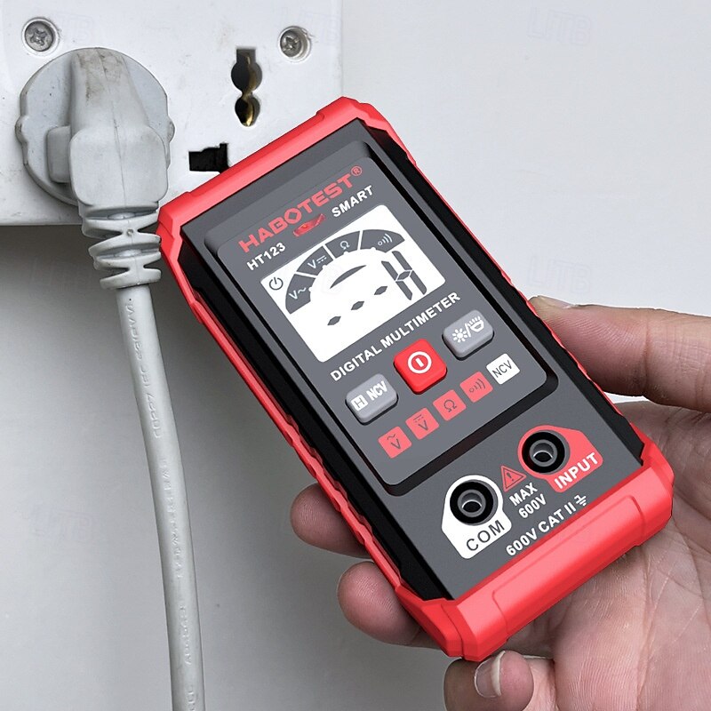HT123 Smart Digital Multimeter AC/DC Voltage Resistance Continuity Measurement Tester Electrical NCV Multimeter with Backlight2