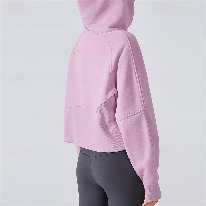 Women's Sport Jacket Windproof Warm Zipper Long Sleeve Sports Solid Color Jacket For Pilates Running Yoga Activewear3