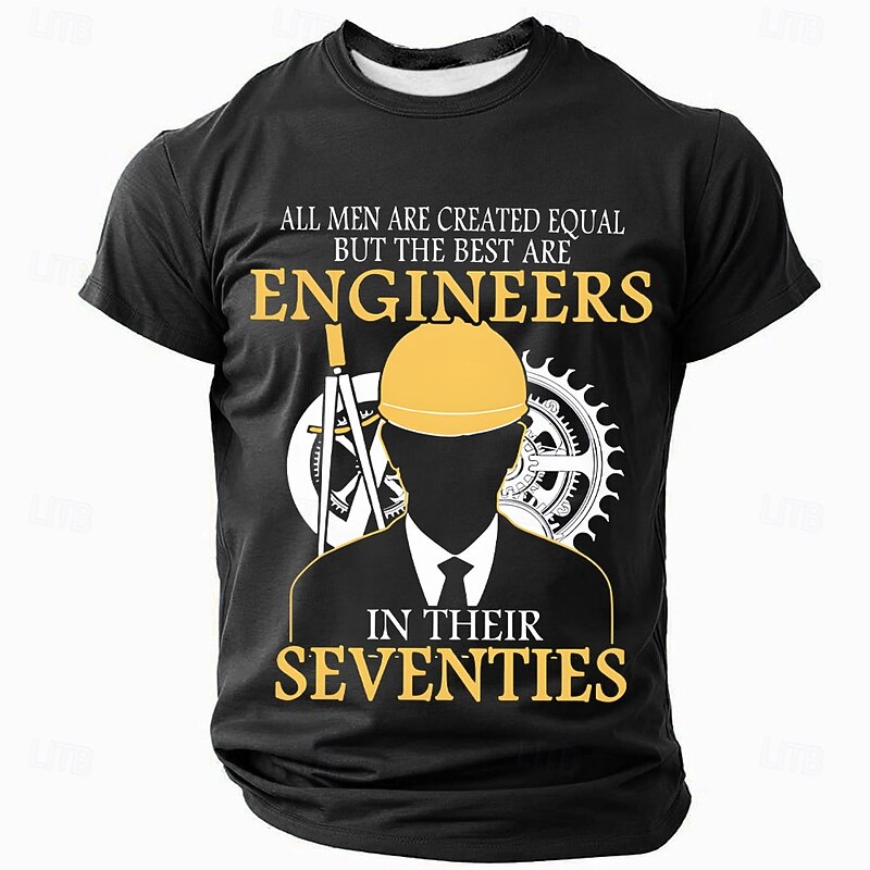 Men's Engineer T-Shirt - Funny Graphic Tee for Engineers In Their Seventies - Work Humor Gift2