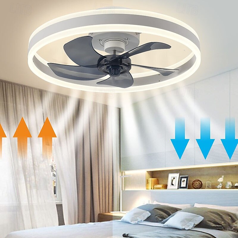 Intelligent Ceiling Fan with Light, Remote Control, Room Decoration, Fan Light, Invisible air Blade, Silent Fan4