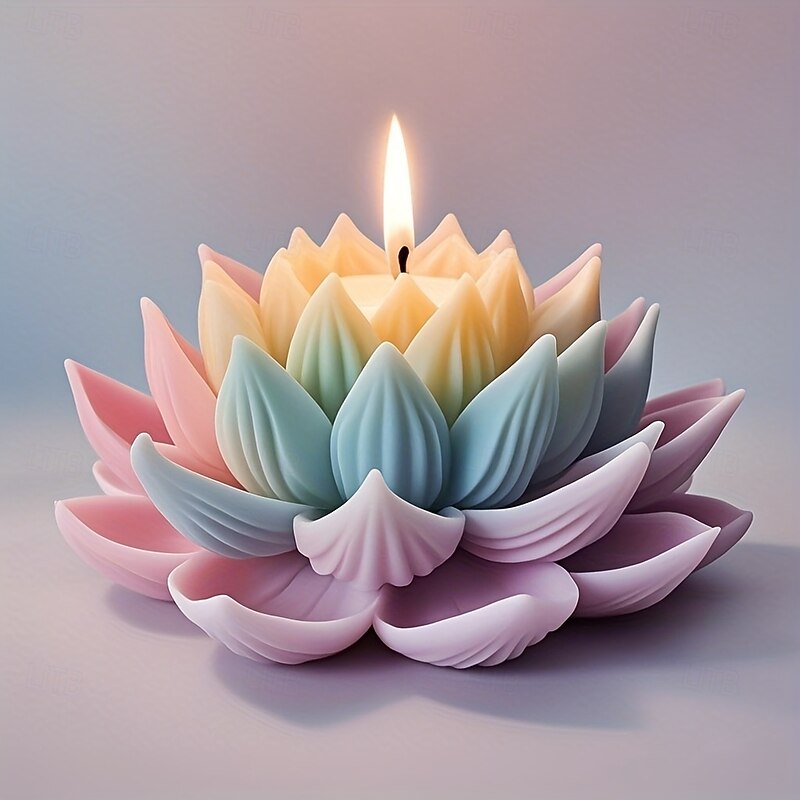 Silicone Lotus Mold - DIY Aromatherapy Candle Craft Wedding Decoration  Rose Candle Making Set Unique Gift for Valentine's Day Mother's Day Birthday