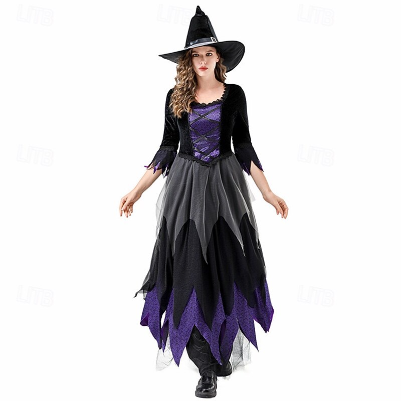 Witch Halloween Masquerade Halloween Adults' Women's Halloween Carnival Carnival Halloween Easy Halloween Costumes Dress Up3