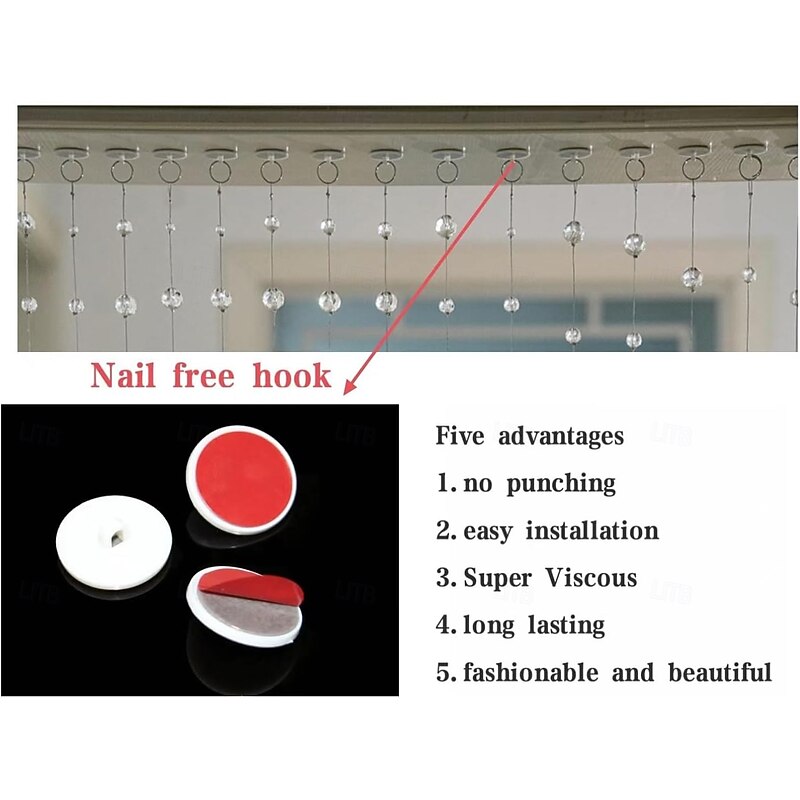 20/25/30/35 Strings Arched Crystal Bead Curtain Window Room Divider Hanging Colorful Beads Indoor Doorway Decoration Wedding Party3