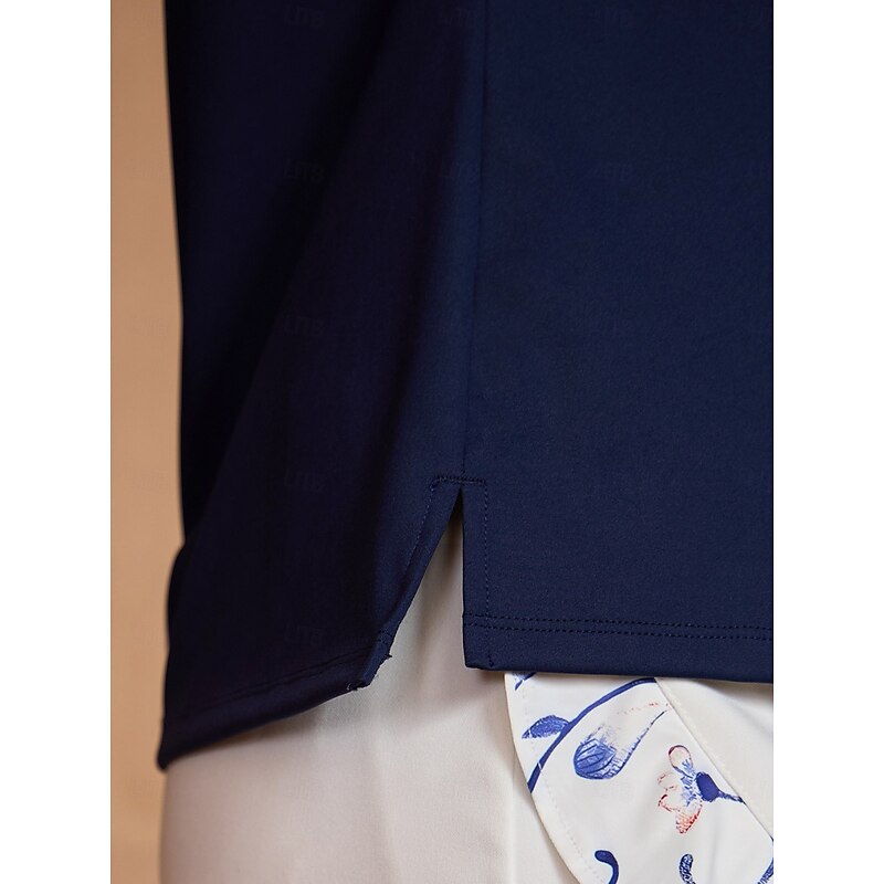 Women's Golf Polo Shirt Navy Short Sleeve Skirt Ladies Golf Attire Clothes Outfits Wear Apparel4