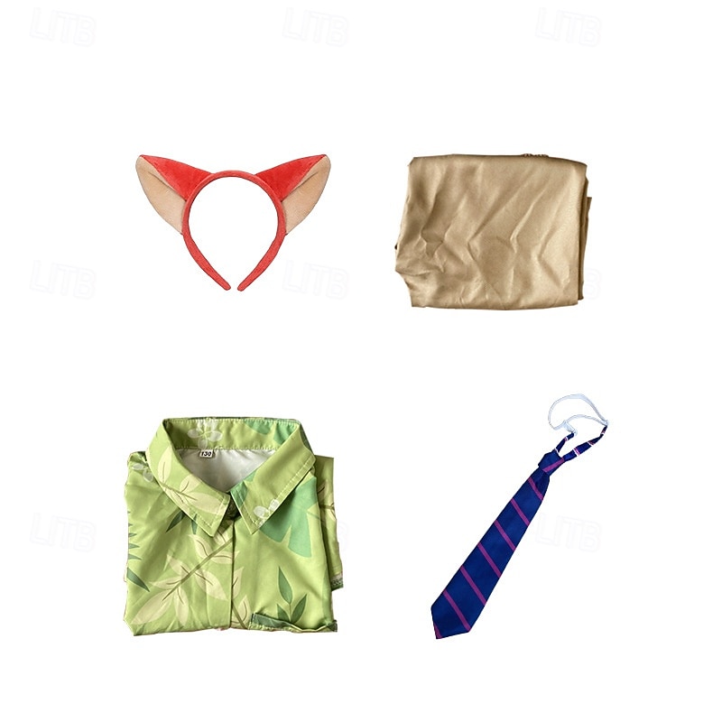 Zootopia Nick Wilde Outfits Costume Adventure Movie Casual Movie Cosplay for Men's Boys Kid's Adults' Halloween Carnival World Book Day Performance Educational Dress Up School Event Dress Up3