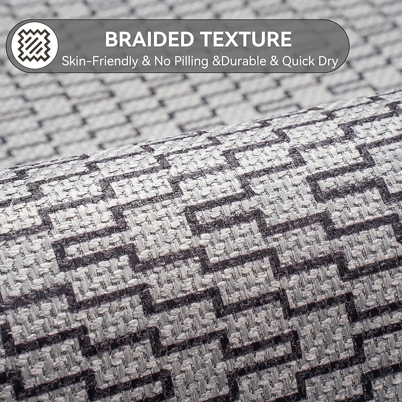 Thin Bathroom Rugs Mat Quick Dry Absorbent Non Slip Woven Sisal Bath Mat for Bathroom Mat Bathroom Carpet Fit Under Door Woven Washable Floor Rubber Half Round Bath Rugs3