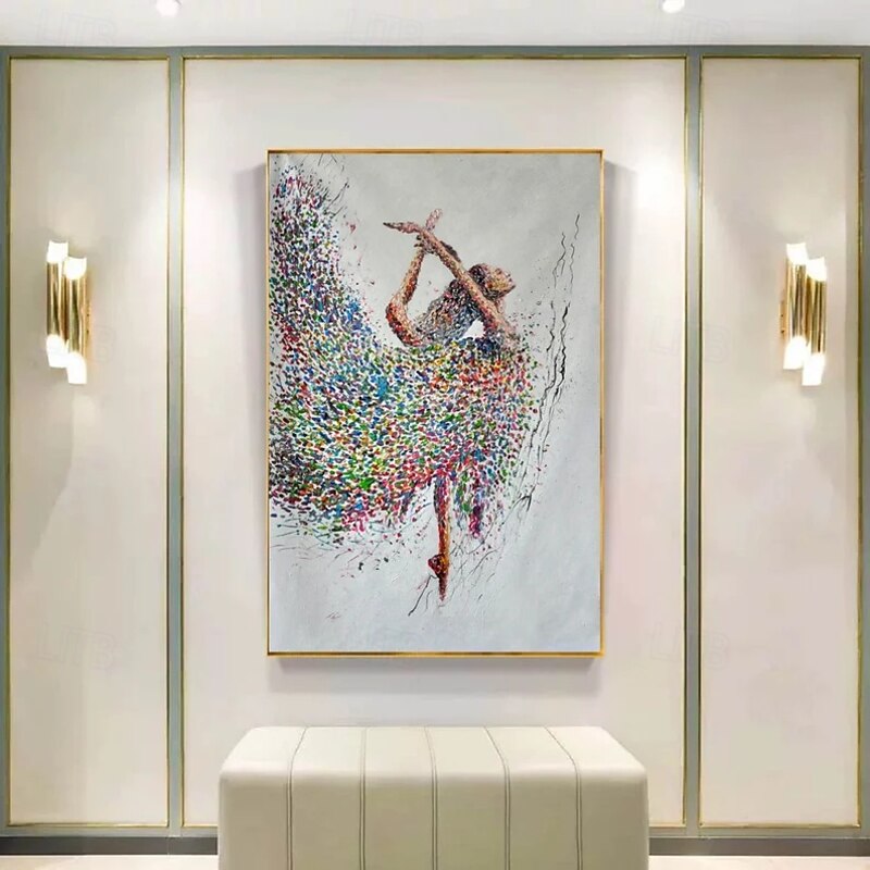 Dance Painting, abstract wall art framed, Ballerina Wall Art, Large Dancing Painting, Dance Home Painting,Dancer Wall Art, Party Gifts2