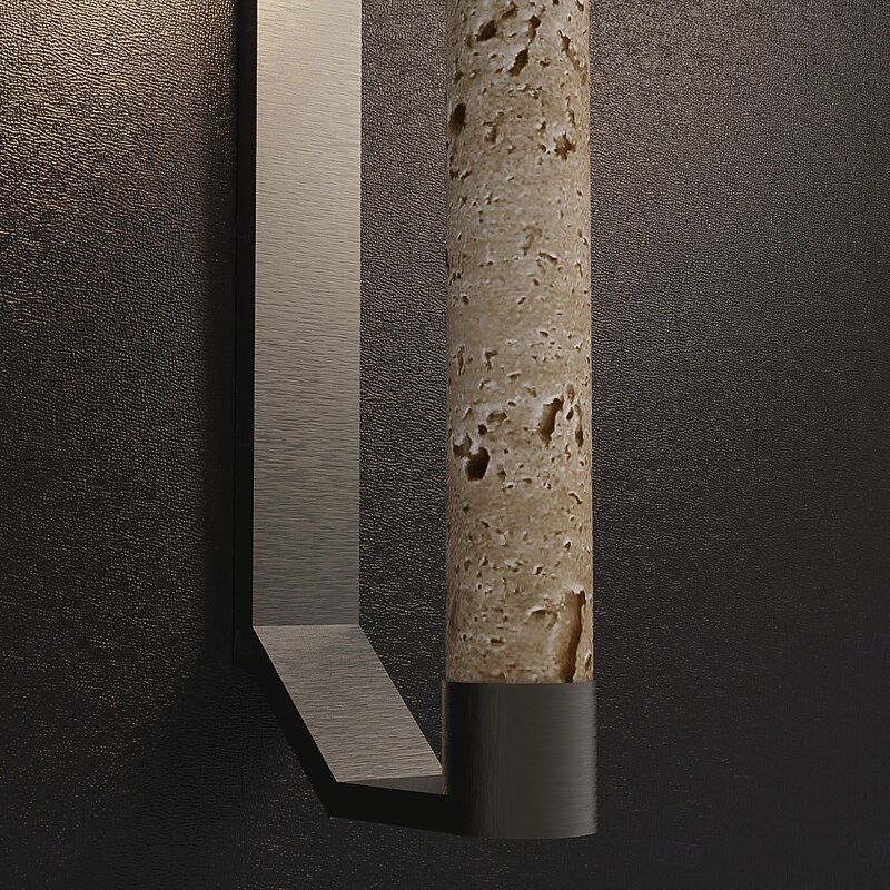 Classic Wall lamp, Modern Stone Wall Sconce Lighting Yellow Terrazzo Wall Light Black Base Wall Mount Light Long Linear Bathroom Wall Lamp for Living Room Bedroom Hallway Stairs4