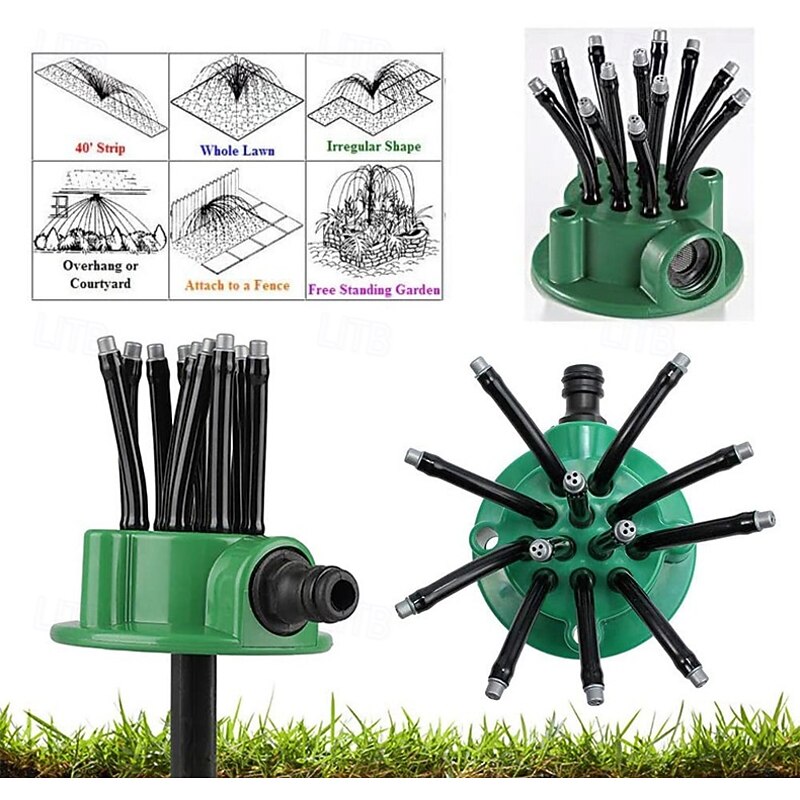 Garden Sprinkler 360-Degree Automatic Multi-Head Flower Watering Sprayer for Horticulture and Gardening Irrigation Tools2