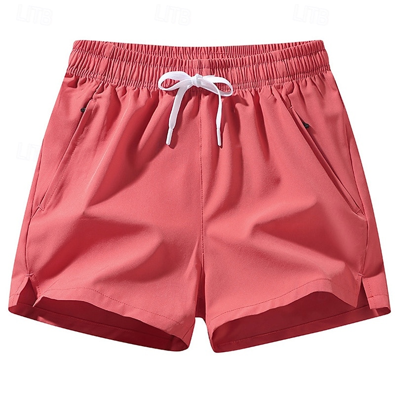 Men's Running Shorts Pocket Elastic Waistband Bottoms Athleisure Gym Workout Quick Dry Breathable Running Yoga Regular Fit Sportswear Activewear Solid Colored Red Blue Green2