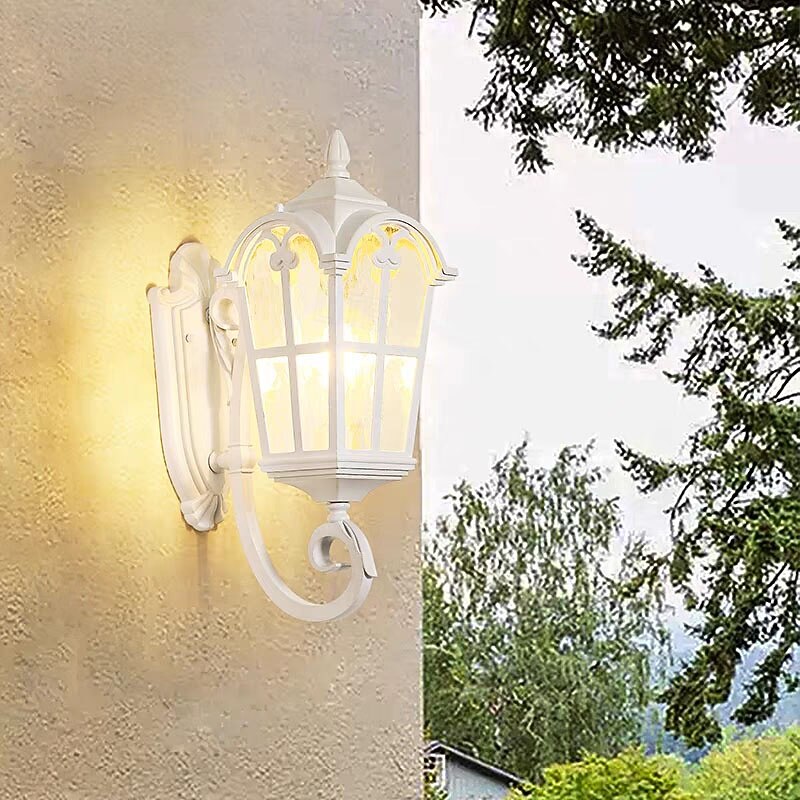 Farmhouse Outdoor Light Fixtures Wall Mount Round Base Front Porch Lighting Matte Antique Bronze Wall Sconces Waterproof Exterior Wall Lanterns for Patio House Backyard Door4