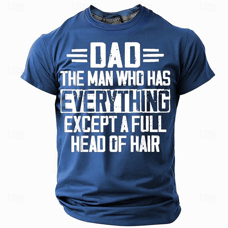 Men's Father T Shirt Short Sleeve T shirt 3D Print Crew Neck Shirt Fashion Daily Basic Street Casual Daily Black Red Blue Summer Spring Clothing Apparel S M L XL XXL XXXL2