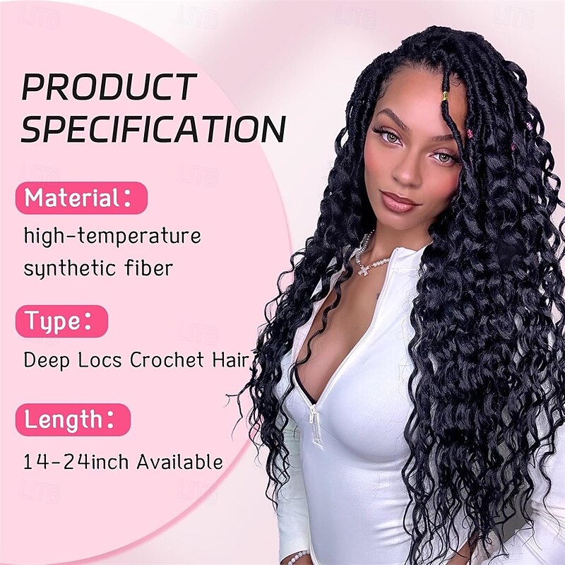 Crochet Hair for Women Deep Faux Locs Crochet Hair Perfect for Daily Wear or Events Crochet Locs for Women Soft Locs 18 Inch 8 Packs Ombre Ginger Color4