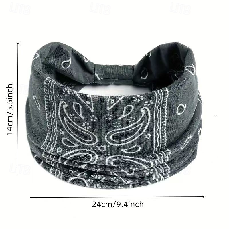 4-Pack Women's Yoga Headbands, Sweat-Absorbing Elastic Sports Hairbands, Stretchy Workout Head Wraps for European and American Style4