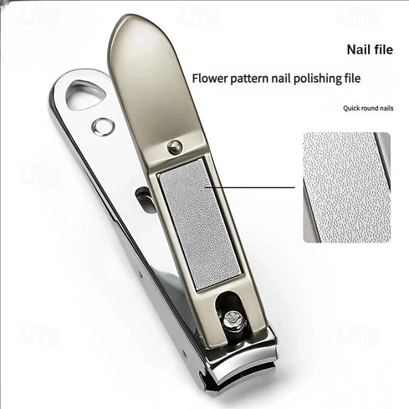 RIMEI Nail Clippers Anti Splash Fingernail Cutter Stainless Steel Manicure Tools Nail Scissors Detachable Design Nail Trimmer3