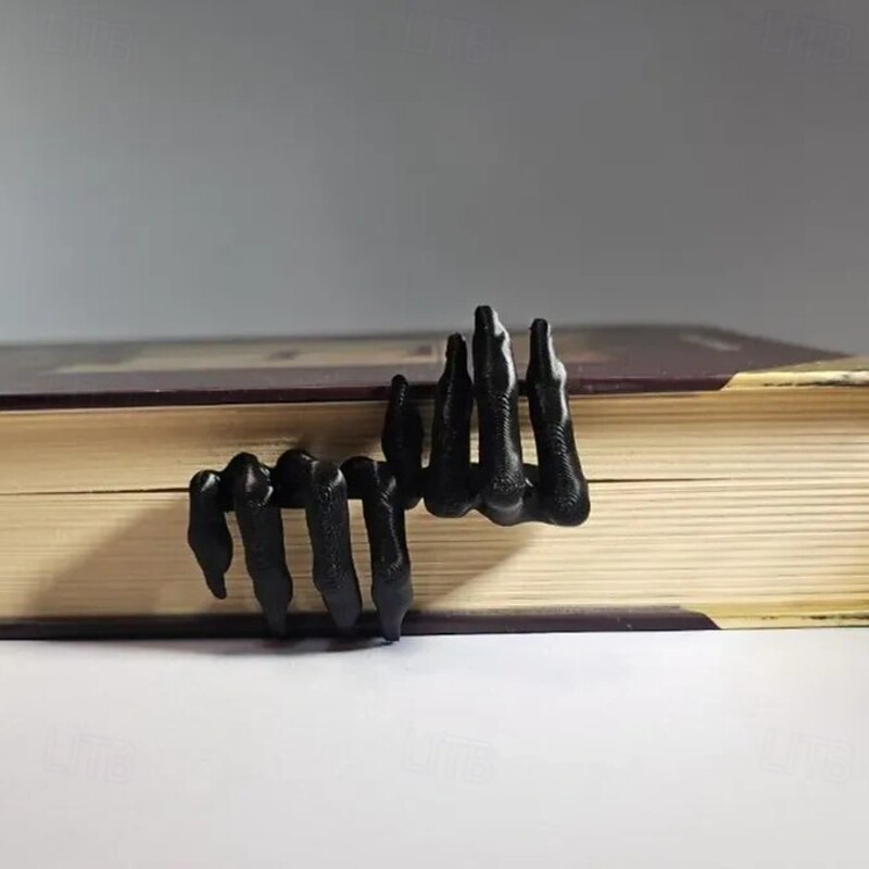 Halloween Demon Hand Bookmark, 3D Printed Horror Claw Figurine, Scary Tabletop Decoration for Haunted House or Gothic Home Decor